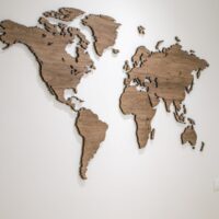 ️Country Wooden World Map Walnut ?